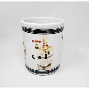 Vtg Cypress Home Signed Jennifer Garant Cafe Fat Chef Utensil Holder  7" Tall